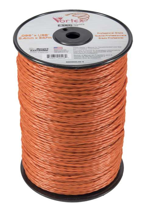 Trimmer line vortex alu - large spool orange .095" / 2,4 mm 1,138' / 347 m