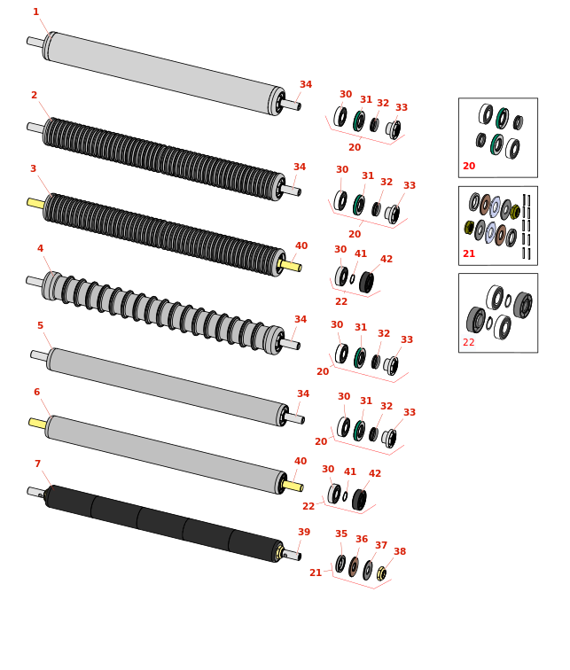 Toro Greensmaster Flex 21 Rollers