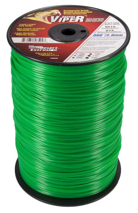Trimmer line viper™ round green spool .080" / 2.0mm
