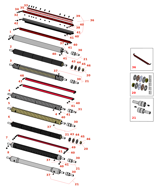Toro Greensmaster 1000 Front Rollers