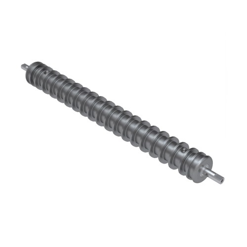 Roller - grooved machined aluminum