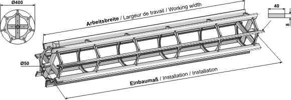 Burulle glat stang - 1700