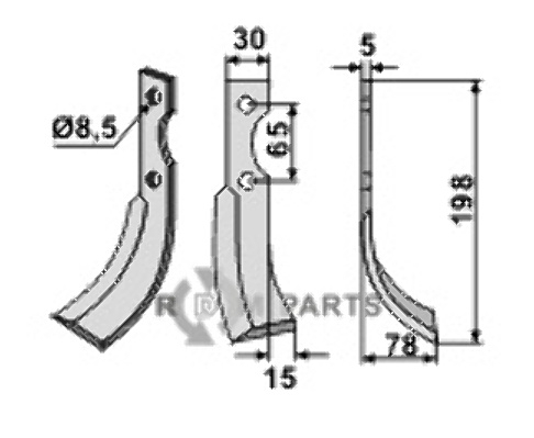 Blade, right model fitting for Eurosystem 260015210