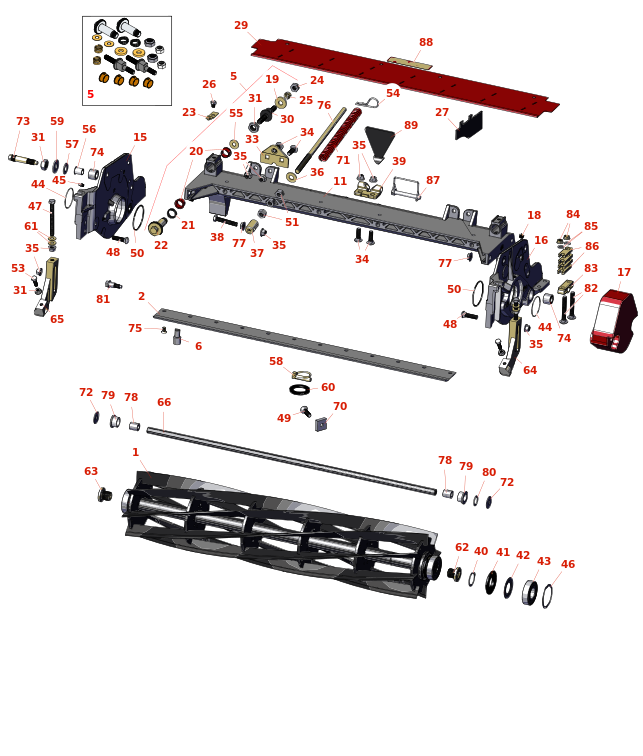 Toro Reelmaster 7000-D Reel & Bedknife