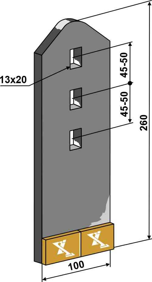 Verschleißteil - Hartmetall geeignet für Väderstad 419996-1