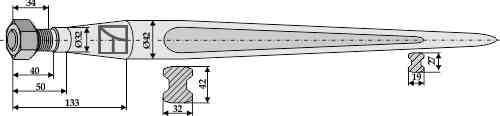 Frontladertand 1400
