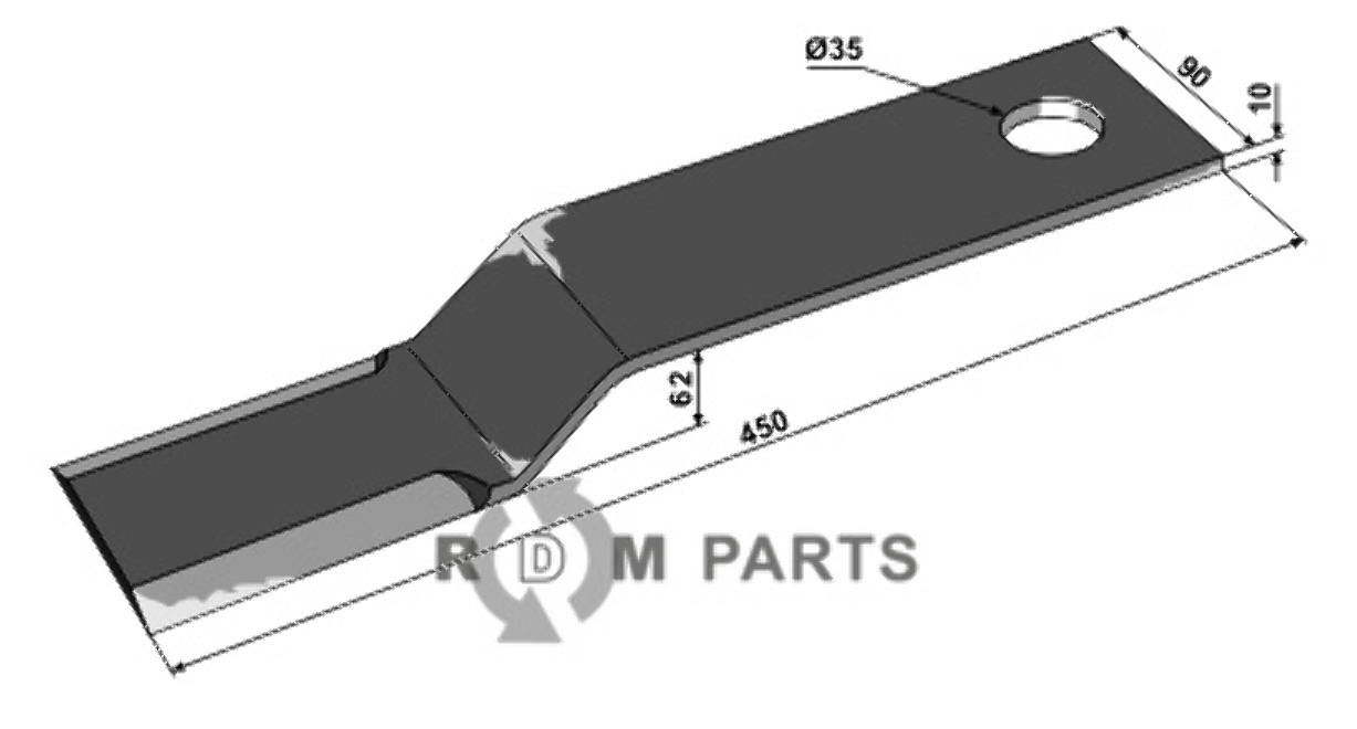RDM Parts Blade 450mm fitting for Bomford 1096261