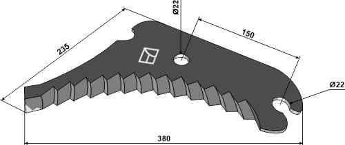 Round baler knife fitting for Vicon VF1651.8393