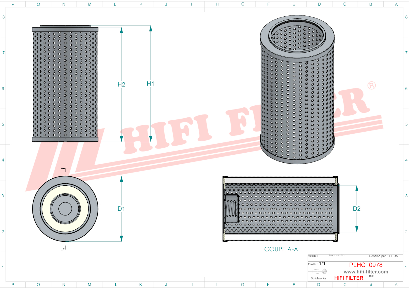 Hydraulic filter passend voor liugong 53c0015