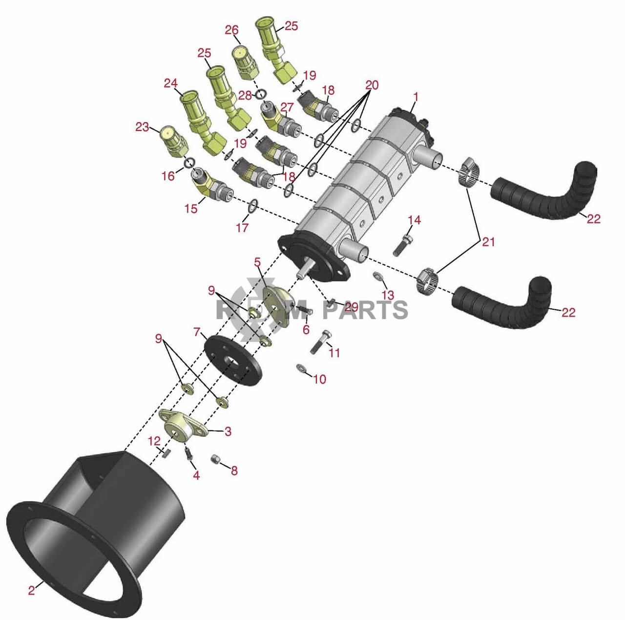 Replacement parts for Toro 3100 Hydraulic pump