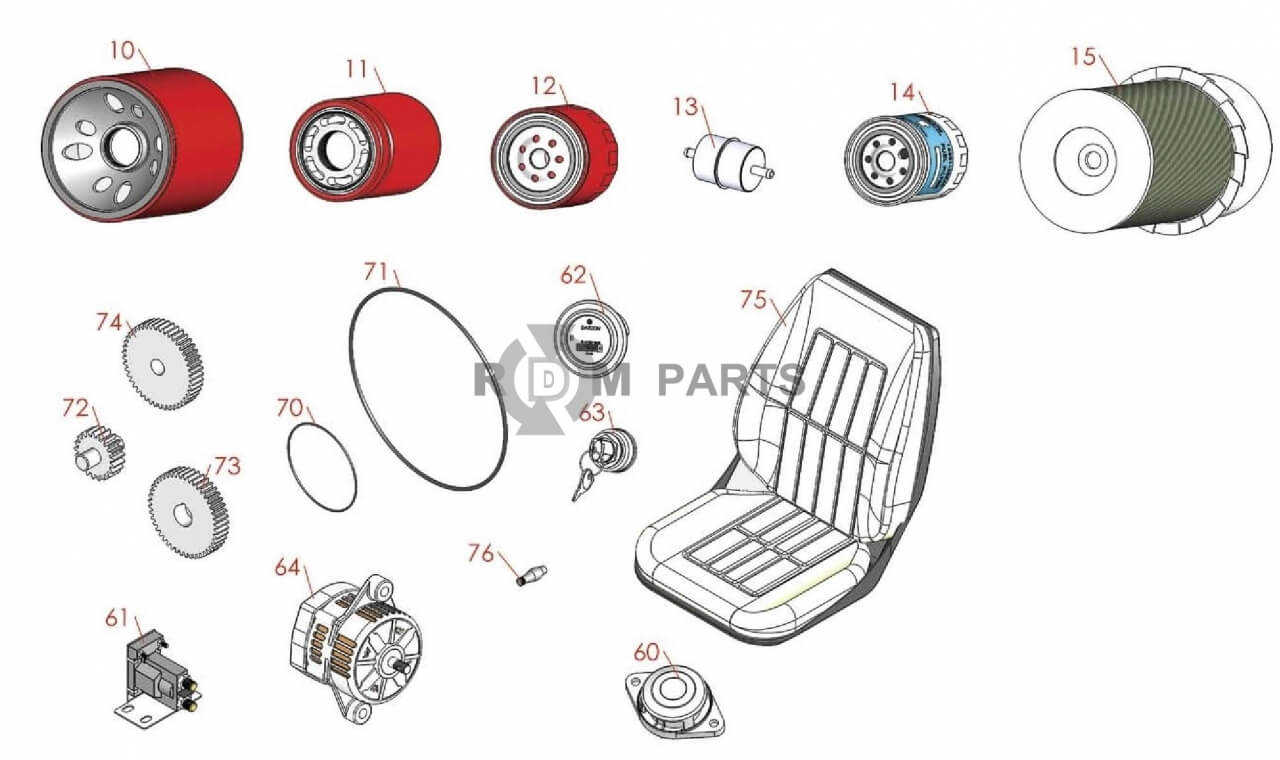 Replacement parts for Jacobsen ST-5111 Traction Unit