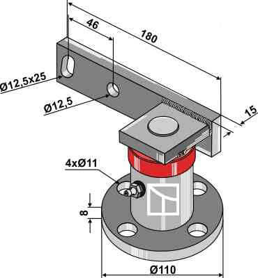 Disc-hub with shank - right model