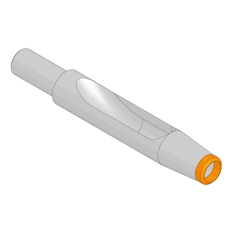 Alloy machined side-eject tine with carbide tip - .375mt x 3.500l x .400od