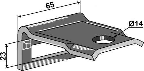 Clamp for  tine 45 x 10