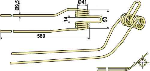 Hay tine - right model fitting for Krone 153 662 0