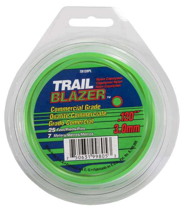 Trimmer line trailblazer™ round green 25' loop .120" / 3.0mm