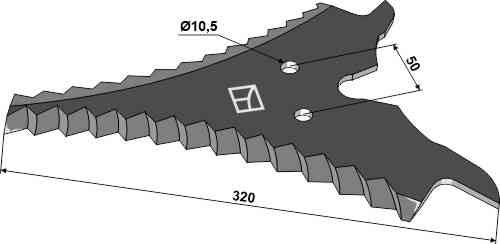 Silage knive fitting for Strautmann 504.36.501 - 504.36.507