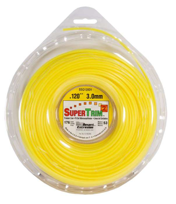 Trimmer line supertrim2™ shaped yellow .120" / 3.0mm