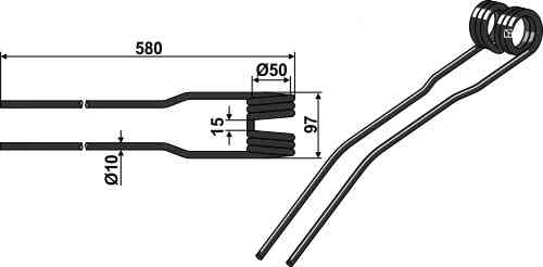 Federzinken geeignet für Deutz-Fahr VF16644864.86