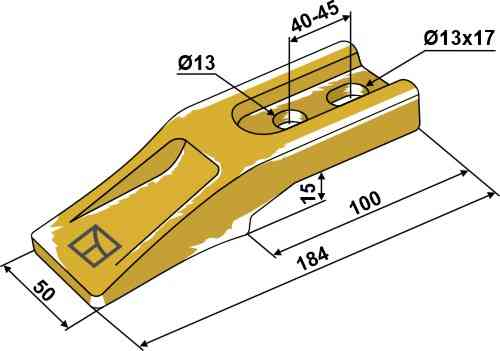 Standard teeth for front loader shavel