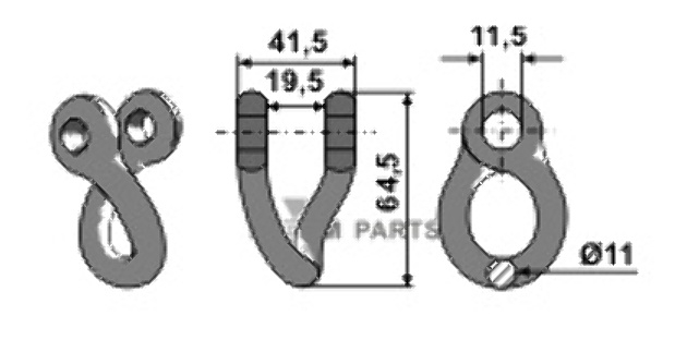 Twisted shackle 63-nor-70