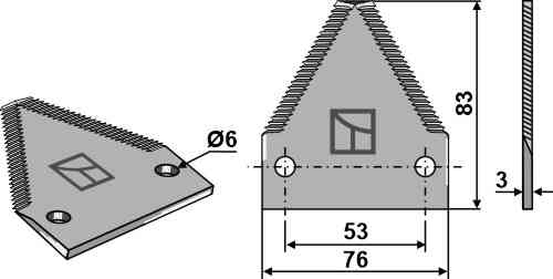 Mower knife fitting for New Holland 84429103