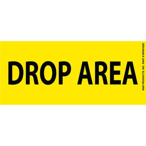 Decal - drop area yellow/black