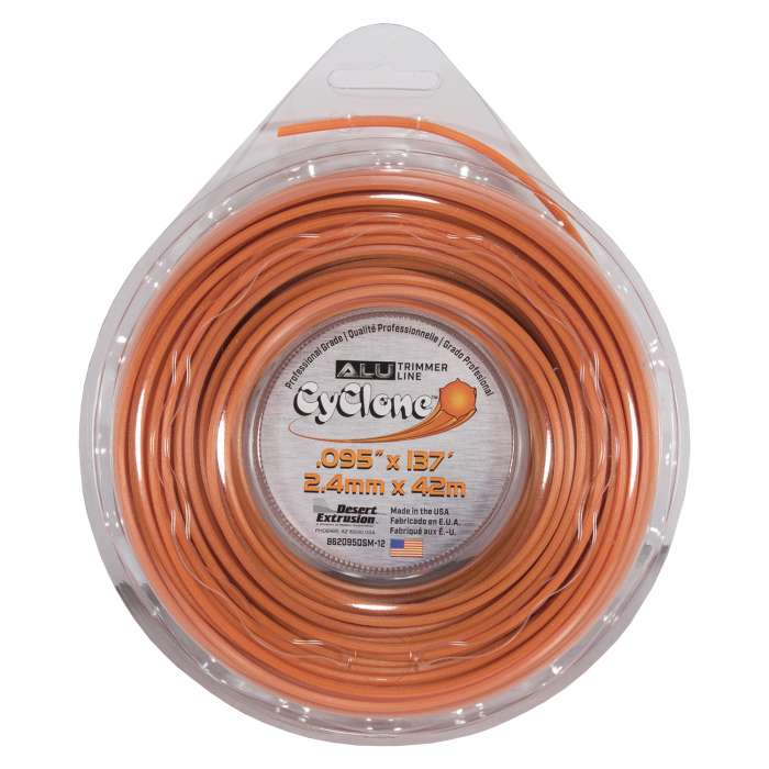 Trimmer line desert cyclone alu - small donut orange .095" / 2,4 mm 137' / 42 m