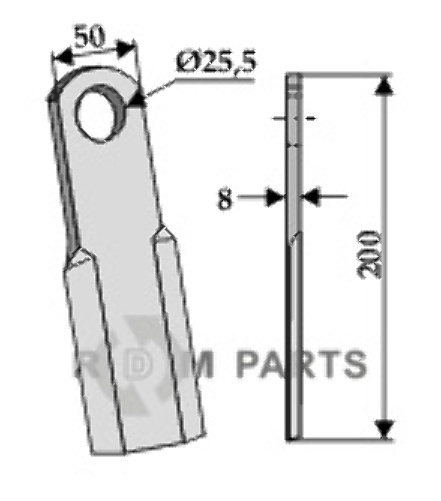 RDM Parts Gerades Messer geeignet für Rivierre Casalis B 225017