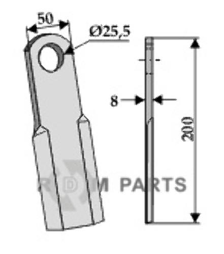 RDM Parts Recht mes passend voor Rivierre Casalis B 225017