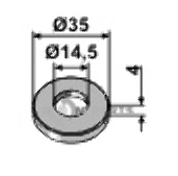 Washer Ø35x4xØ14,5 63-agm-505