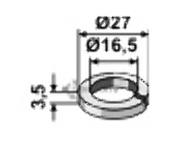 RDM Parts Scheibe Ø27x3,5xØ16,5 geeignet für Bomford 0100206 - 9100207