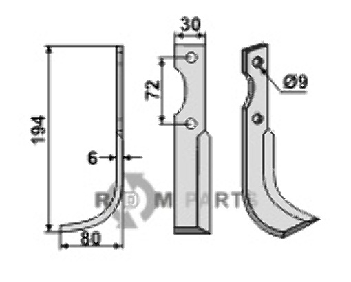 Blade, left model fitting for Casorzo 20134 Blade, left model fitting for Casorzo 20134