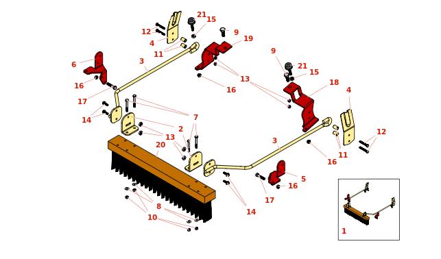 Toro Greensmaster 1000 Out-Front Brush Toro Greensmaster 1000 Out-Front Brush