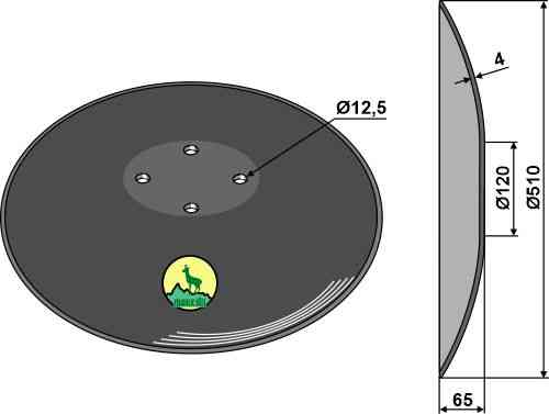 Plain disc Ø510x4 Plain disc Ø510x4