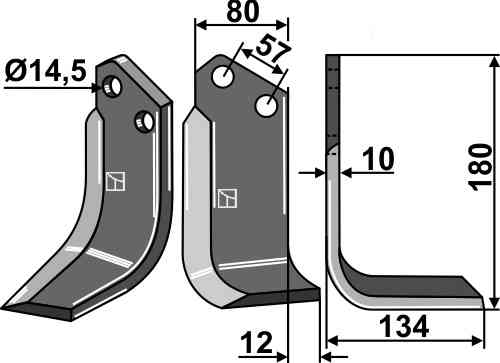 Blade, right model fitting for Celli 722547