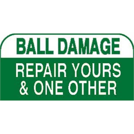 Sign - repair ball damage