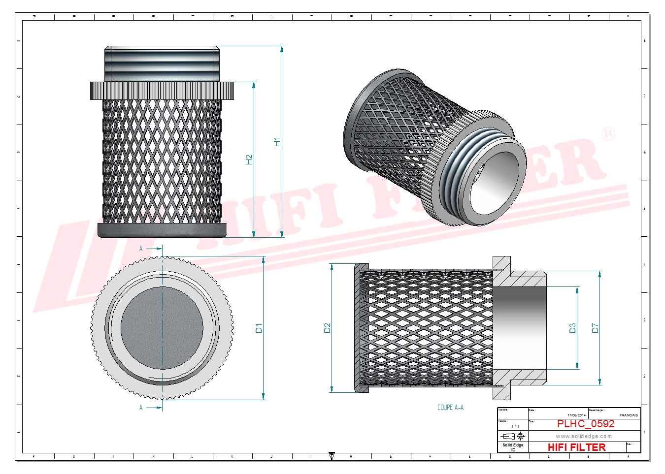 Hydraulic filter passend voor piusi 007979000