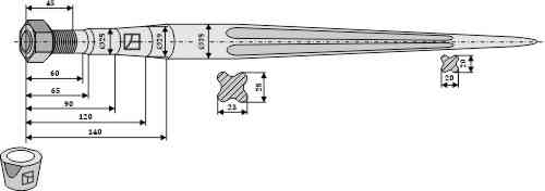 Frontladertand 1400