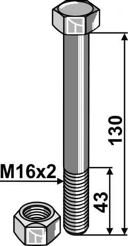 Bolt with self-locking nut