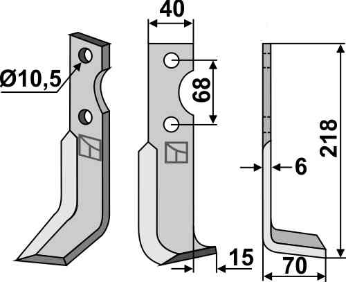 Freesmes, rechtse uitvoering passend voor Benassi S.308 - 6CM105 Freesmes, rechtse uitvoering passend voor Benassi S.308 - 6CM105