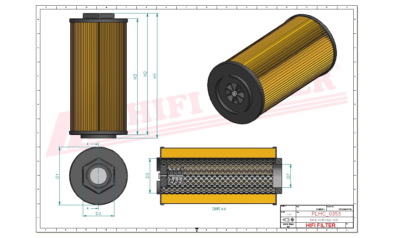 Hydraulic filter passend voor sandvik 10210007