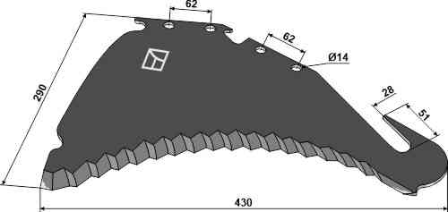 Silage knive fitting for Strautmann 433.17.500