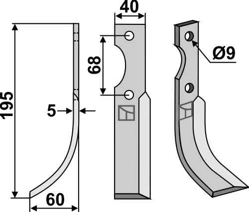 Fräsmesser, linke Ausführung geeignet für Benassi Z3 - 6CM003