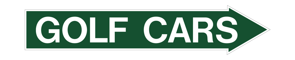 Decal - right golf cars green/white