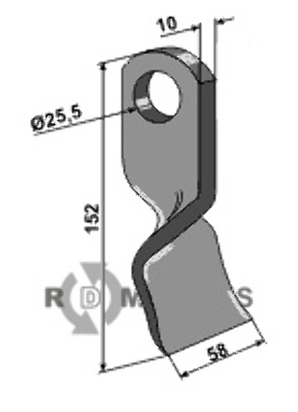 RDM Parts Twisted blade fitting for Orsi 23044