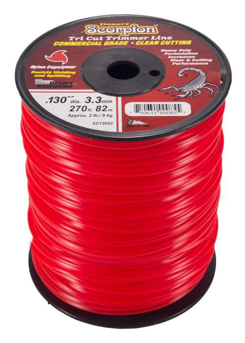 Trimmer line scorpion™ shaped red .130" / 3.3mm