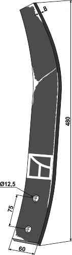 Randleitblech - rechts geeignet für Strom KM060121