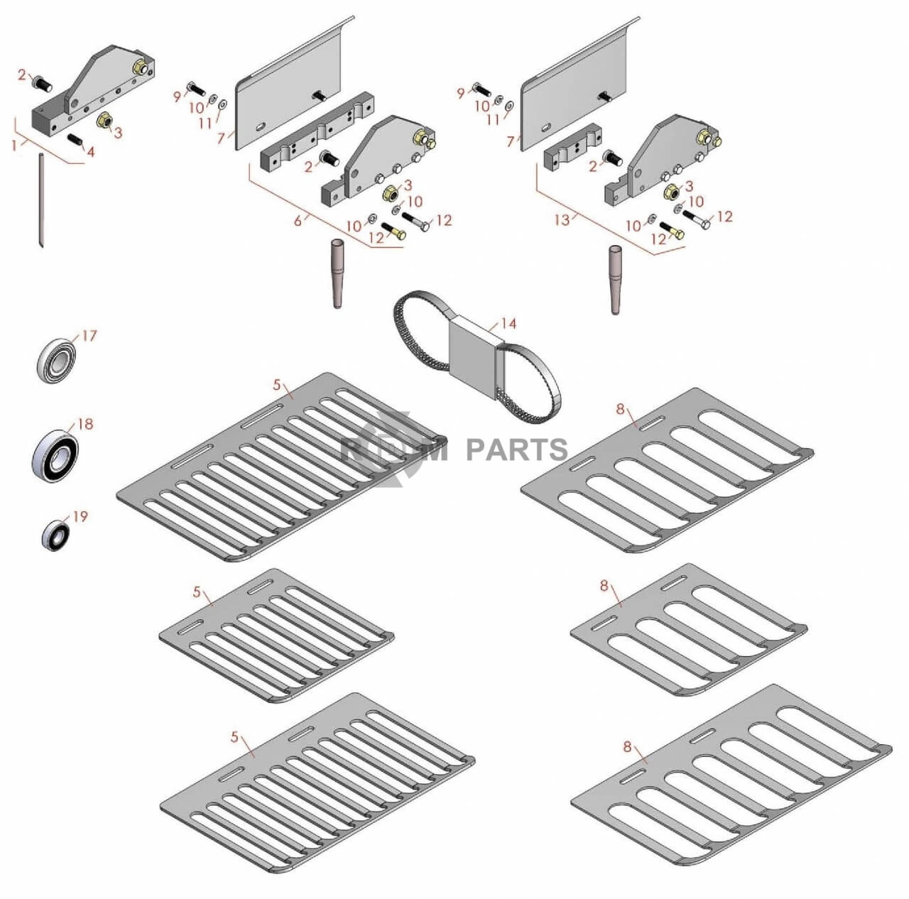 Replacement parts for Aercore 1000, 1500 & 2000 Tine holders