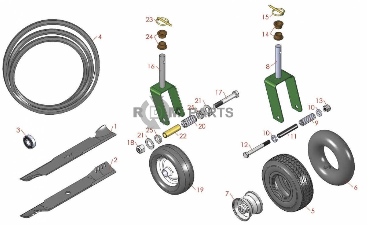 Replacement parts for Ransomes Bobcat 48'', 61'' & 74'' Rotary Deck
